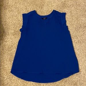 Royal Blue Cap Sleeve Shirt